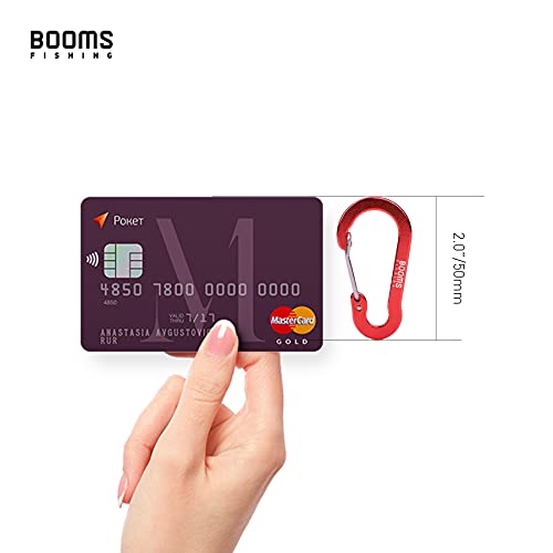 Booms Fishing CC1 Multi-Use Carabiner Clip, 6 Pack Small Caribeener Clips, Mini Keychain Caribeaner Clip 2 inch, Aluminum D Ring Carabiners, Multi-Colored - color: Red, 6pcs