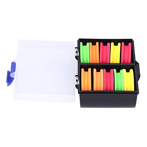 VBESTLIFE Box of 10pcs Fishing Foam Spools, Mix Color Line Storage Foam Spools Fishing Winding Board Fishing Tackle