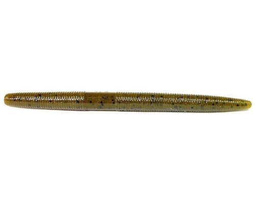 Yamamoto 5" Senko Soft Stick Bait, 10-Pack, Bass Fishing Soft Plastic Lure, Multiple Colors - color: GREEN PUMPKIN W/ LARGE BLACK FLAKE