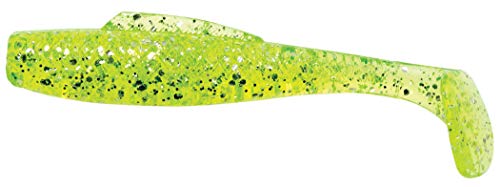 Z Man MinnowZ Soft Plastic Paddle Tail Swimbait - style: Charteuse Silver