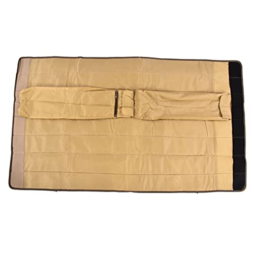 Fdit Fishing Rod Carrier Bag with Multiple Pockets Oxford Cloth Wear Ends for Fishing Gear Storage Tools (Khaki)