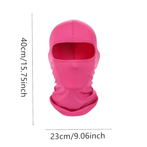 2 Pieces Thin Balaclava Ski Mask Head Mask Full Face Mask Windproof Sun UV Protection Hood for Women Men - color: Pink+pink