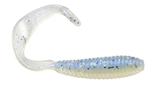 Bobby Garland Hyper Grub Curly-Tail Swim-Bait Crappie Fishing Lure, 2 Inches, Pack of 18 - color: Blue Ice