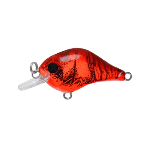 Bill Lewis Gnat Micro-Crankbait Lifelike Fishing Lure 1.5" Length 1/8 Oz - color: Red Glitter Craw