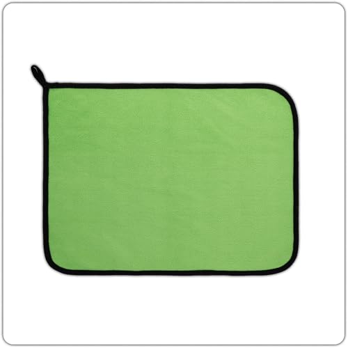 mayoken® 9 Pack Green Fishing Towels with Clips & Zinger Retractors, Quick-Dry Absorbent Microfiber Bait Towels for Fishing, Boating, Kayaking, Camping & Hiking - color: 9pcs-green