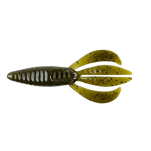 Berkley PowerBait Pit Boss Fishing Soft Bait - color: Green Pumpkin, size: 4" (8 Count)