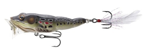 Popping Frog Lure by LIVETARGET - color: Brown Black, size: 3"