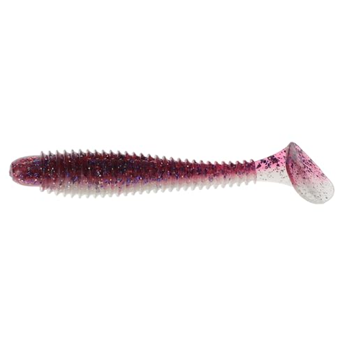 Strike King Rage Swimmer Saltwater Soft Bait Fishing Lure, 3.75", Wide-Bodied Paddle Tail - color: Ice Berry