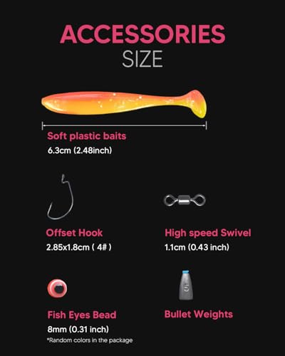 Fishing Weights Sinkers Beads Bullet Sinkers Soft Lures Texas Rig Carolina Rig Kit Bass Fishing Accessories 145pcs Kit