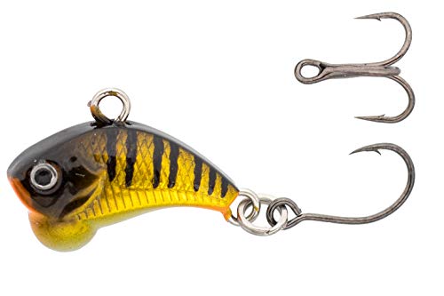 Z-Viber Micro - Ultra Light and Ice Fishing Lure - Mini Lipless Crankbait - 1/16oz Rattle Bait (0.6") - color: Yellow Perch