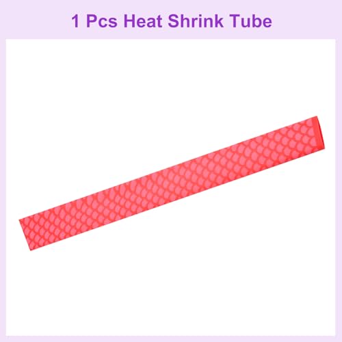DMiotech Heat Shrink Sleeve Wrap Tubing x Tube Tubing for Fishing Rod Grips and Other Grips, Non Slip - Insulation - Waterproof 40'' Lengths, Dia 30mm Red Scales - color: Red Scales, size: Dia 30mm