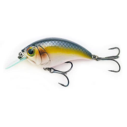 Bill Lewis Lifelike SB-57 3/8 OZ. MDJ Series Squarebill Crankbait Fishing Lure with Mustad Triple Grip Hooks - color: Sneaky Shad
