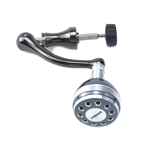 Crapyt Fishing Reel Handle Fishing Wheel Grasp Spinning Crank Handle Arm Grip Part Knob Tackle Wheel Ball Shake Rotary Knob - size: Medium, style: Silver
