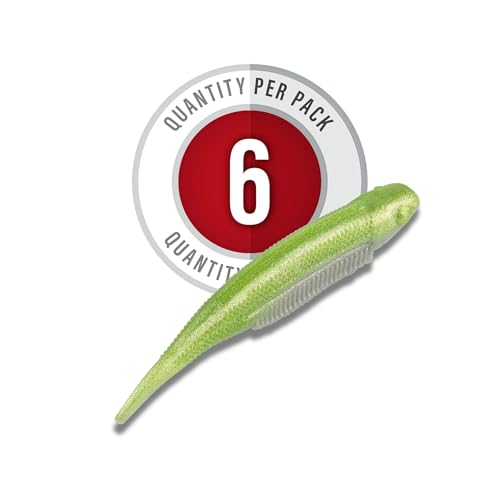 Strike King Strike King Spotlight Shim-E Minnow Fishing Lure, Soft Plastic Jerkbait, 6-Pack - color: Chartreuse Shad, size: 3"