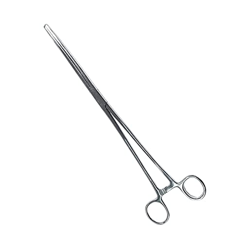 SurgicalOnline 2-Piece Curved & Straight 10" Hemostat Set - Stainless Steel Locking Tweezer Clamps - Ideal Hemostats for Nurses, Fishing Forceps, Crafts and Hobby - size: 10"