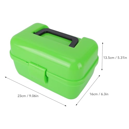 Fishing Tackle Box, Durable PP Material 2 Tray Organizer, Compact Tackle Storage, 9.1x6.3x5.3 Inches for Anglers Men Women Freshwater Saltwater Travel