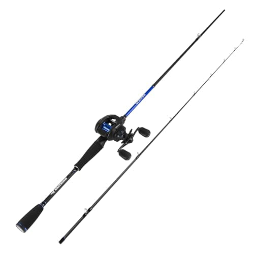 KastKing Centron Fishing Rod and Reel Combo, Spinning & Baitcasting Combos, IM6 Graphite 2Pc Blanks, Stainless Steel Guides with Ceramic Rings, Contoured EVA Handles & Fighting Butt - style: Cast-6'6" M, Right Handed