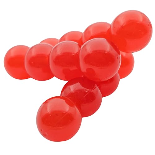 Fishing Scented Soft Plastic Beads Artificial Salmon Egg Bait Packs for Trout, Steelhead and Salmon (Spawn Roe Fishing Tackle) - color: Glow Roe, size: .625"/16mm-12 Eggs per pack