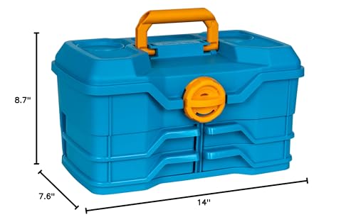 Flambeau Outdoors 440NGA NextGen 4/0 Medium Fishing Tackle Box, 4 Pivot Trays, 23 Compartments, Advanced Tackle Storage Organizer, Blue - size: Medium - Without Tackle Kit - Blue