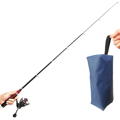 Portable Small Telescopic Fishing Rod and Reel Combo with Bag, Compact Only 9.8 Inches Collapsible Fishing Pole Kit for Saltwater and Freshwater Ice Fishing