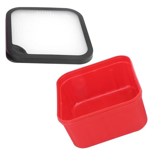 HERCHR Fishing Live Bait Box, Fishing Bait Storage Box Bait Bucket Worm Bait Station Container with Air Hole for Fishing Lure Worm Maggot - size: 170*170*85mm