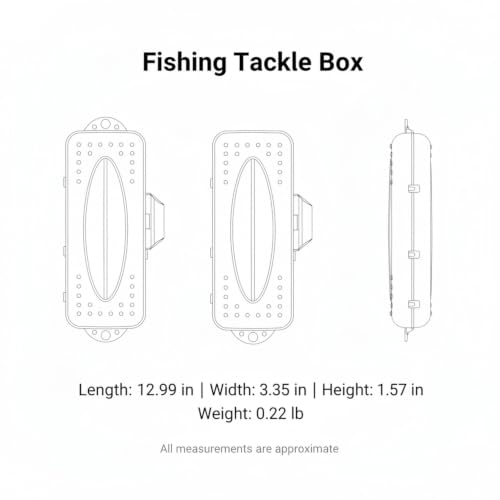 Kayak and Bank Fishing Essential: Double-Sided Folding Tackle Box with 12 Compartments for Lures, Slim PP Plastic Organizer - color: Gray