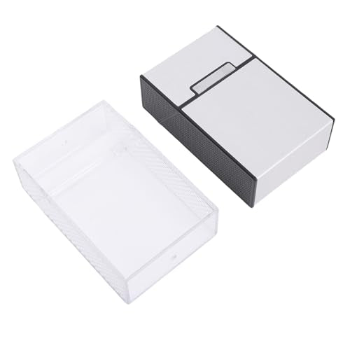 2 Pcs Water Proof ID Badge Holder, Clear Hard Plastic & Metal Case for Keys, Money, ID Cards, Portable Dry Box for Beach, Camping, Hiking & Travel