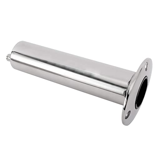 YaeMarine 4-Pack Heavy Duty Stainless Steel 316 Deluxe Rod Holders with Drain, Flush Mount Fishing Rod Pole Holders, 30 Degree /15 Degree/90 Degree - style: 90 Degree