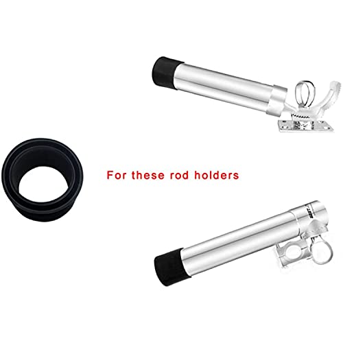 heyous 2pcs 50.8mm 2" Fishing Rod Holder Tube Rubber Insert Protector for Marine Boat Fishing Bait Board Replacement Accessories Fishing Tools, Black