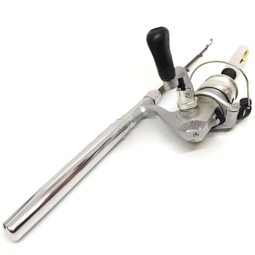 Compact Pocket Telescopic 38inch Mini Pen Fishing Rod Spinning Reel Combos Pen Folded Fishing Pole Spinning Wheel Gift for River, Lake, Reservoir, Ice Fishing and So On - color: Silvery