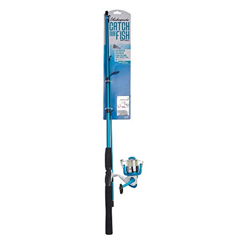 Shakespeare Catch More Fish Spinning Reel and Fishing Rod Combo with Kit - color: Saltwater, style: Old Model
