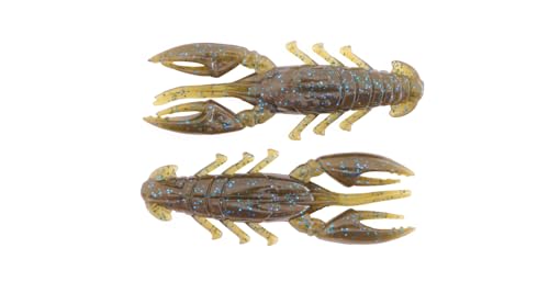 2.5" Scented Stealth Craw, Stealth Finesse Series by X Zone Lures - color: Green Pumpkin Blue Flake