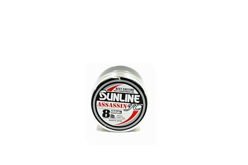 Sunline Assassin FC Fluorocarbon Fishing Line – 100% Fluorocarbon, P-Ion Technology, Multiple Line Weights & Spool Sizes - size: 8-Pound/ 660-Yards