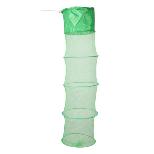 Ruilogod Collapsible 5 Layer Green Fish Lobster Crab Fishing Keep Net 46"