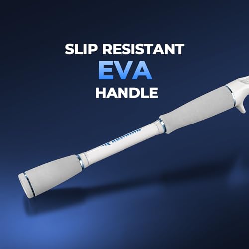 KastKing Centron Lite Fishing Rod and Reel Combo, IM6 Graphite 2Pc Blanks, Stainless Steel Guides with Ceramic Rings, Contoured EVA Handles & Fighting Butt, Split or Full Rear Handle Design, 13 Models - style: Cast-6'6" Medium- Right Handed-2pcs
