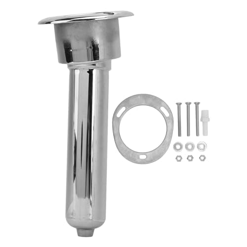 Heavy Duty Stainless Steel Deluxe Rod Holders, 2 in 1 Flush Mount Fishing Rod Pole Holders, 0 15 30 Degree Boat Fishing Rod Cup Holder 280mm Round Top Cup Holder for Yacht Ship - style: 15 Degrees