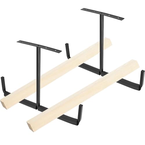 Overhead Garage Storage Rack, Heavy Duty Ceiling Garage Storage Hooks, Utility Wall Hooks for Lumber Ladder Bike & Other Bulky Items