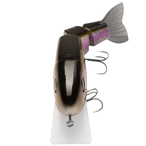 BASSROCK Topwater Fishing Lures for Bass Pike Salmon Floating Swimbait Jointed Crankbait Freshwater Saltwater 4.9in/1.76oz RK1001 - color: Rainbow Trout, size: 3.9in/1.04oz