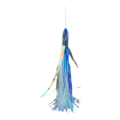 3.5 Oz 7 inch Flying Lure Offshore Trolling Lure, Tuna, Mahi, Wahoo Lure - 1 Pack (Blue/White) - style: Flying Fish Wings
