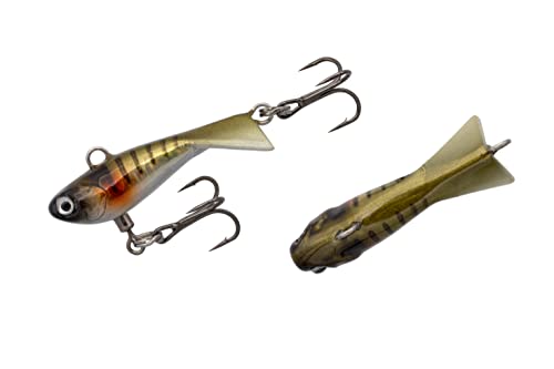 Eurotackle Z-Darter V2 Ice Fishing & Panfish Rattle Jigging Minnow Lure - color: Baby Bluegill