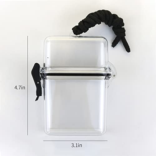 Sport Waterproof Case ID Card Badge Holder Floating Sports Case Heavy Duty Durable Locker Dry Box(Clear, Gray, Blue 3Pcs) - color: Black,white,grey