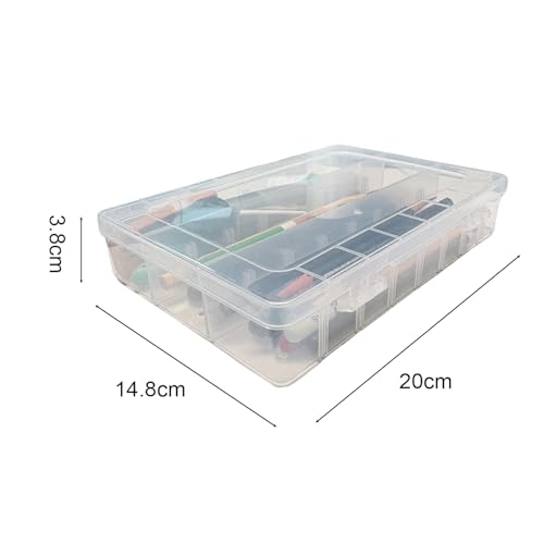 4-Pack Clear Plastic Artist's Art Supply Storage Sketching Pencil Case, Large Capacity Charcoal Pencil Organizer Box with Compartments for Sketching and Drawing Tools.