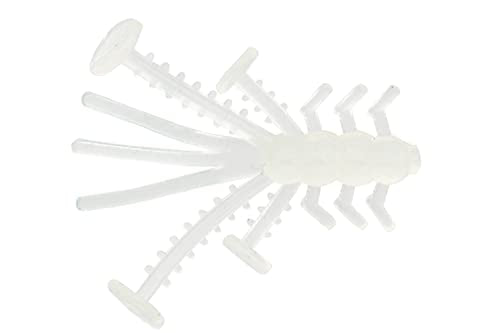 Eurotackle Micro Finesse Crazy Critter Ice Fishing Panfish Soft Plastic Lures - color: SuperGlow (Glow)