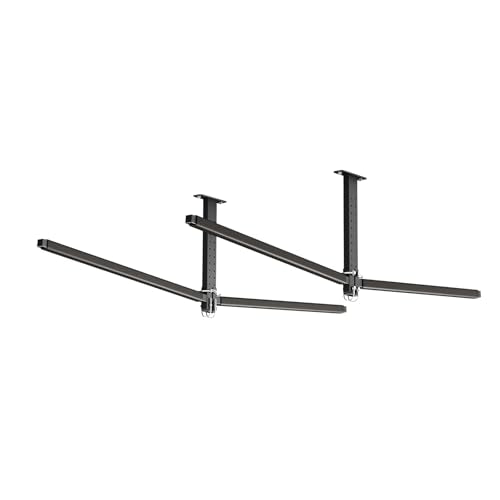 VEVOR Kayak Storage Rack, Heavy Duty Adjustable Freestanding Stand with Lockable Wheels for Indoor Outdoor Garage Shed Dock, Holder for Canoe, SUP, Surfboard & Paddleboard - style: Ceiling Rack - Black