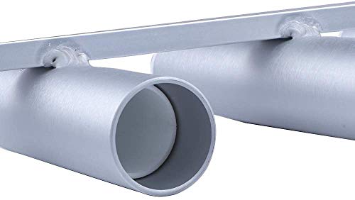 Aluminium Wall-Mounted Fishing Rod Holder for Boat, Garage & Marine - Holds Rods & Poles - color: Silver 4 Tubes