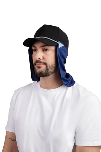 CoolNES - UV Sun Protection Neck Drape Adjustable Multifunctional 2 in 1 Face Covering for Outdoor Fishing - Unisex - color: Coolnes-navy