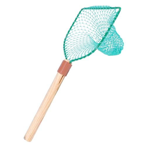 Abaodam Fishing Net with Wooden Handle 30Cm Large Mesh Portable Fishing Catching Basket for Camping and Home Use Handheld Fish Landing Net for Panfish