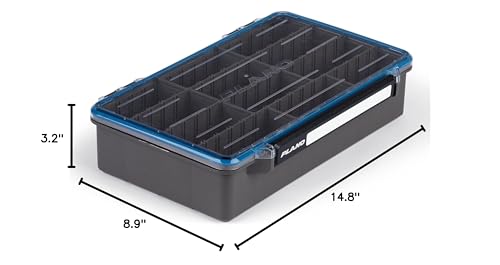 Plano StowAway 3700 Waterproof Deep Stow Tackle Box, IPX7 Waterproof, with Rustricor, Single Latch Design, Transparent DuraView Lid, Stackable Storage for Fishing Bait, Lures and Gear - size: 3700, style: Deep Stow - New Model