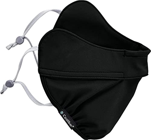 Coolibar UV Face Mask with Adjustable Features - UPF 50+ Sun Protection - Zenith in Black