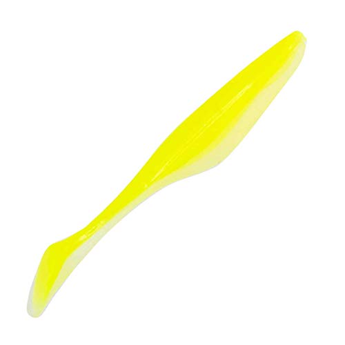 Charlie's Worms Artificial Fishing Bait Viper Minnow, Freshwater Saltwater Bass Fishing Lures Scented Soft Bait 8pk - color: Chartreuse Glow